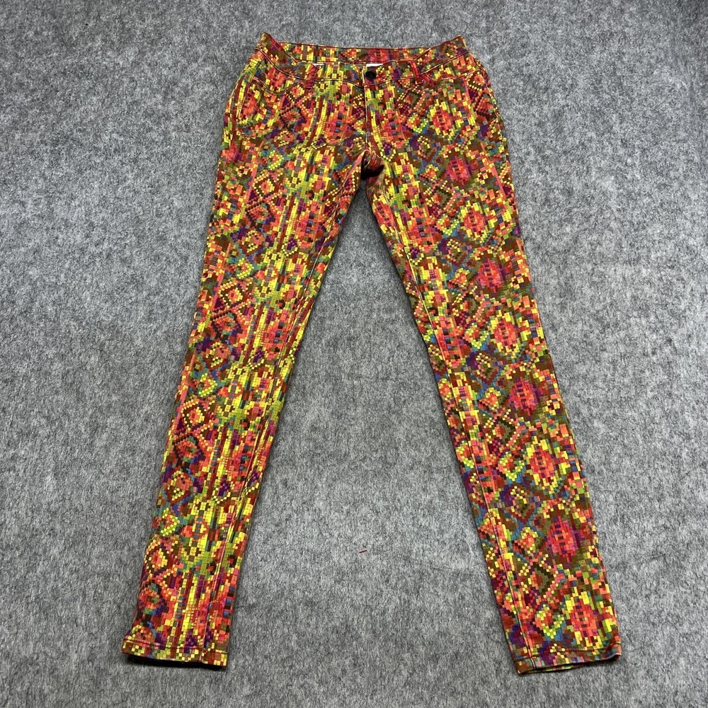 Princess Vera Wang Jeans Juniors 9 Multicolor Kaleidoscope Skinny Stretch Casual